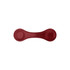 A red PU leather magnetic bookmark with a smooth surface and stitched edges. It has a contoured design with two rounded ends.
