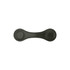 A black PU leather magnetic bookmark with a smooth design and stitched edges. It has a simple, elegant shape.