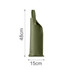 A drink bottle bag in olive green PU leather, featuring a handle and dimensions of 48 cm by 15 cm.