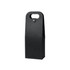 A drink bottle bag designed to hold two wine bottles, featuring a black exterior and a handle.