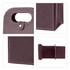 A drink bottle bag in a deep purple hue, featuring a handle and a structured base. It has stitched detailing and a logo.
