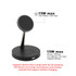A black MagSafe 2-In-1 wireless charger with a circular pad and upright stand for phones and earbuds.