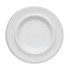 A plain white pet bowl with a deep rim and smooth surface, featuring a simple, unadorned design.