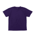 A purple short-sleeve tee with a round neck and a logo on the label.