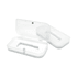 A clear plastic case with a magnetic closure, designed for holding flash drives.