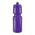 A drink bottle in a vibrant purple color with a classic squeeze design and a spout for easy drinking.