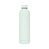 A drink bottle in pale white, featuring a sleek design and a logo on the surface. Double-wall insulation for temperature control.