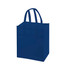 A large navy blue non-woven shopping bag with two sturdy handles and a simple design.