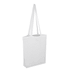 A white long handle cotton bag with two handles and no visible branding.