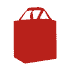 A red 20 litre non-woven cooler bag with handles and a zip closure, featuring a logo on the front.