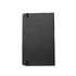 A black A5 premium hard cover notebook with elastic band closures and a smooth finish.