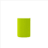 A bright green neoprene stubby cooler with a smooth texture and a simple design, featuring a logo.