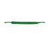 A green sublimated sunglasses strap with a smooth, flat design and ends for attachment. Features a logo.