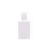 A clear 30ml bottle of SPF 50 sunscreen lotion with a flip-top cap, featuring a smooth surface.