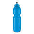 A drink bottle in vibrant blue color, featuring a wide body and a screw-on cap with a spout for easy sipping.