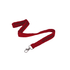 A red flat ribbed lanyard, 15mm wide, featuring a swivel clip and a logo.