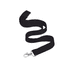 A black nylon lanyard, 15mm wide, featuring a swivel clip and a smooth, flat design.