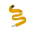 A yellow nylon lanyard 15mm wide featuring a swivel clip and a black safety break. It has a smooth finish.