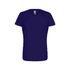 A navy blue women's essential t-shirt with a crew neckline and short sleeves. Features a logo on the label.