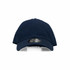 A navy blue cap with a curved brim and a logo on the front.