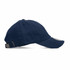 A navy cap featuring a branded logo, with an adjustable strap at the back.