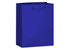 A medium laminated bag in a vibrant blue colour, featuring a matching handle and a sleek design.