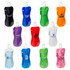 A drink bottle collection featuring various colours, each with a unique design and a carabiner attachment.