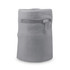 A grey sweat band with a zipper, featuring a textured design and a small zippered compartment.