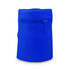 A bright blue sweat band with a zipper, featuring a simple design and no visible logos or branding.