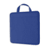 A padded nylon stadium cushion in blue with a handle for easy carrying. It features a simple design with no visible branding.