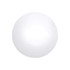 A round white stress ball, smooth and glossy in appearance, featured on a plain background.