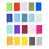 A collection of A5 notebooks in various colours including green, red, purple, blue, and yellow, featuring elastic closures.