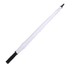 A white golf umbrella with a black handle, featuring a textured grip and a sleek design.