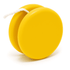 A yellow premium plastic yoyo with a white string, featuring a smooth, glossy finish.