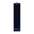 A navy cotton golf towel with a hanging loop, featuring a simple design and a logo.