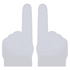 Full colour EVA foam hands in a raised position, featuring a smooth, soft texture and a logo.