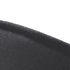 A black sun visor with a smooth curved edge and a fabric texture. It features a logo on the side.