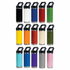 A drink bottle collection featuring a variety of colours—black, white, blue, red, green, yellow, orange, cream, olive, teal, purple, and grey—with multiple lid options.