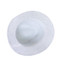 A white loom paper straw hat with a wide brim and a curved crown, featuring a textured finish.
