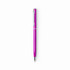 A glossy aluminium twist-action pen in vibrant pink with a silver clip and detailing.