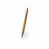 A bamboo push-action ball pen with a silver clip and tip. The pen features a natural bamboo finish.