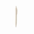 A wheat straw push-up ball pen in light beige colour, featuring a clip and a logo.