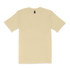 A classic fit tee in a light beige colour, featuring short sleeves and a simple design with a logo.