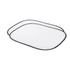 A pair of rectangular car sunshades with a black trim and a transparent mesh design.