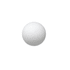 A white bouncy ball is shown, bouncing up and down against a plain background. It has no visible branding.