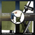 A green foldable camping chair with a cooler bag, featuring thickened steel pipes and high-density Oxford cloth.