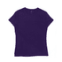 A purple women's surf tee with short sleeves, featuring a logo on the interior neck.