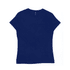 A women's essential tee in navy blue with short sleeves. The tee features a simple design and has a branded label.