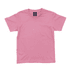 A pink youth surf essential tee with a simple design and a label inside the neckline.
