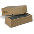 A grey Bluetooth speaker inside a stylish brown box with a minimalist design and a logo.